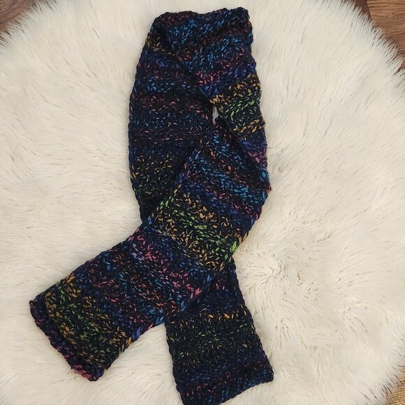 Handmade Knit Colorful One of A Kind Winter Scarf - Picture 1 of 3